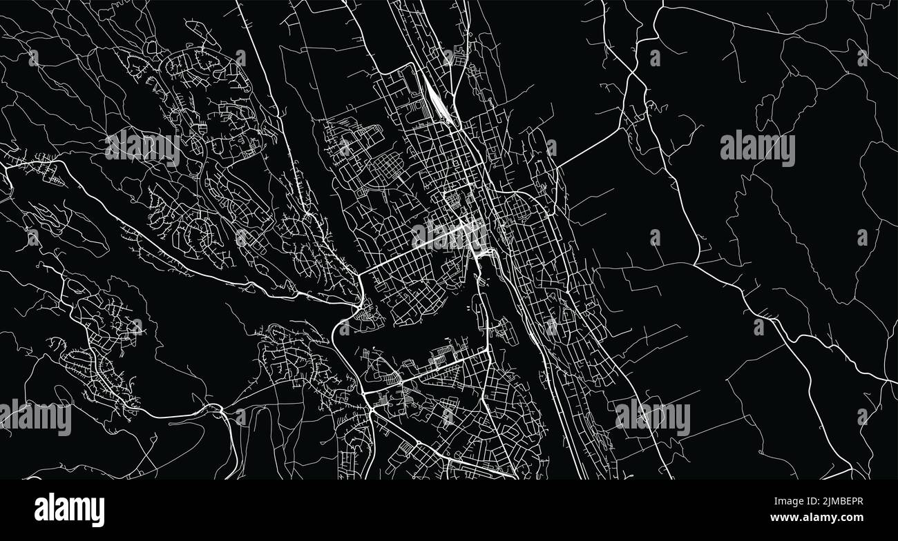 Mappa urbana vettoriale della città di Skien, Norvegia, Europa Illustrazione Vettoriale