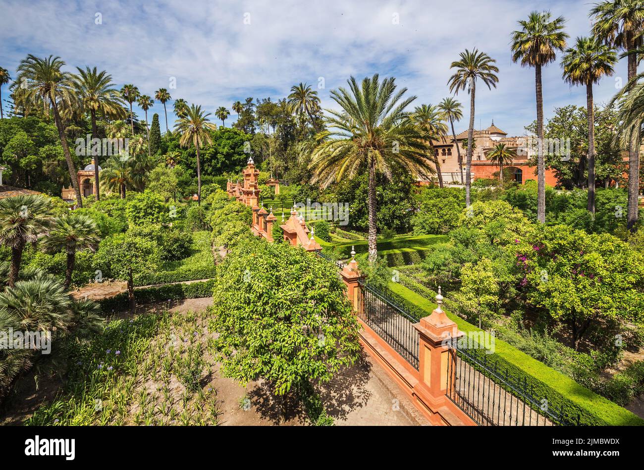 Alcazar Palace a Siviglia. Spagna Foto Stock