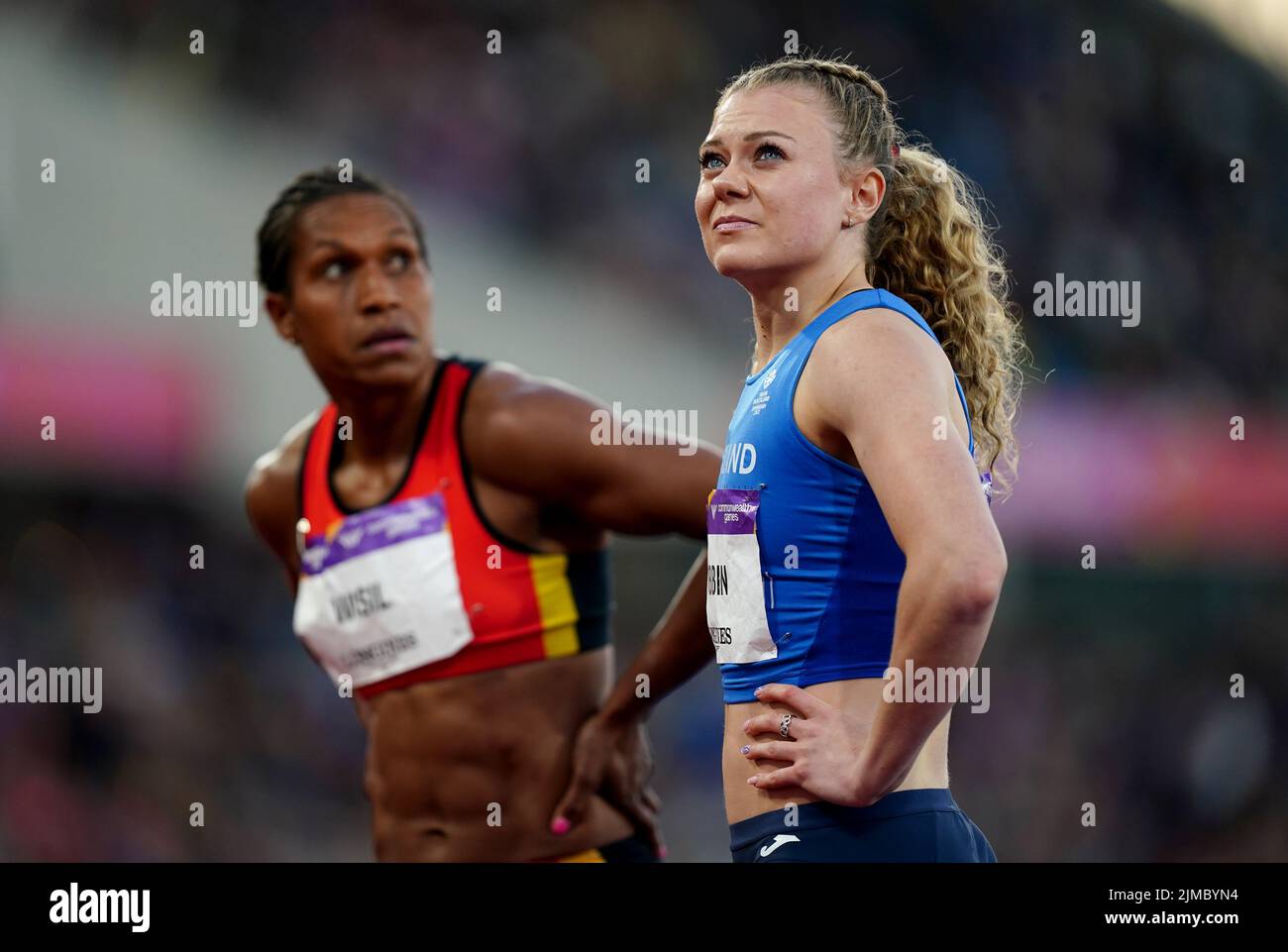 Beth Dobbin, in Scozia, si occupa della semifinale femminile del 200m, 3, all'Alexander Stadium, l'ottavo giorno dei Giochi del Commonwealth del 2022 a Birmingham. Data foto: Venerdì 5 agosto 2022. Foto Stock