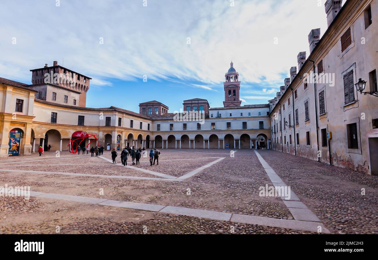 Mantova, Italia - -4 Gennaio - 2019: Capitale europea della cultura e patrimonio mondiale dell'UNESCO. Foto Stock