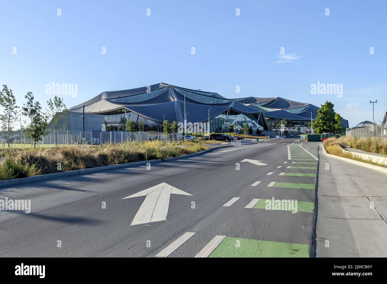 Mountain View, California, USA - 26 maggio 2022: Il nuovo edificio del campus di Google Bay View a Mountain View, California. Foto Stock