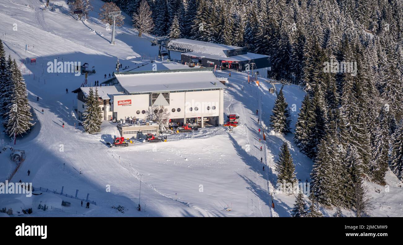 Stazione di montagna Hochbrixen, comprensorio sciistico Wilder-Kaiser-Brixental, Brixen im Thale, Tirolo, Austria Foto Stock