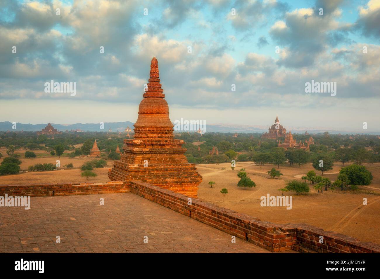 I templi di Bagan, Myanmar Foto Stock