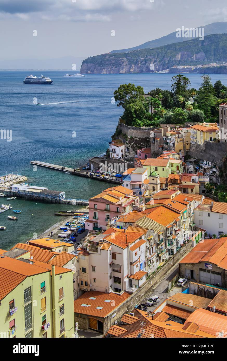 Distretto del porto peschereccio di Marina Grande, Sorrento, Golfo di Napoli, Campania, Italia Meridionale, Italia, Europa Foto Stock