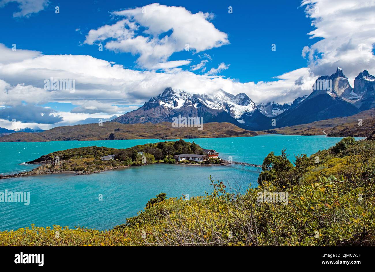 Torres del Paine, Parco Nazionale, Patagonia, Cile Foto Stock