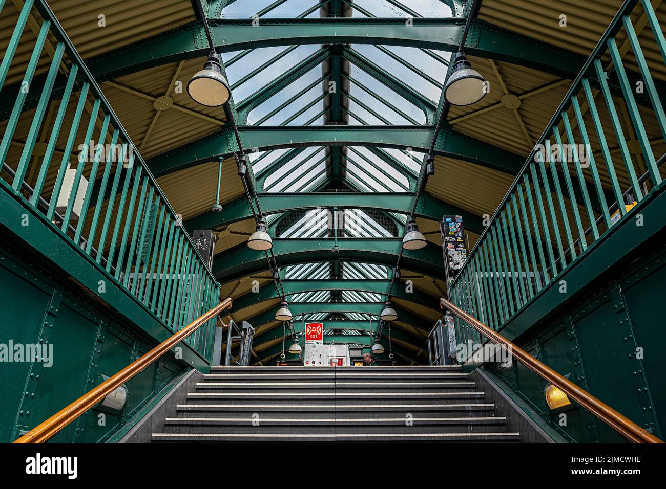 Stazione della metropolitana di Eberswalder Strasse, Hochbahn, Berlino, Germania Foto Stock
