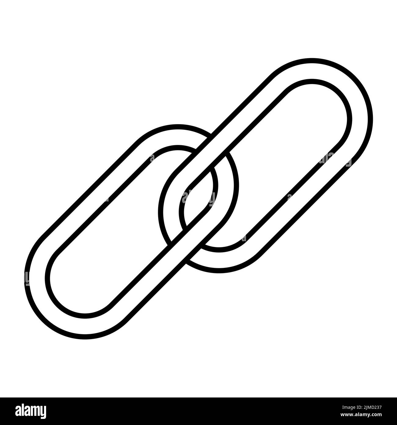 Maglie a catena, segno simbolo di stretta connessione, lavoro di squadra Illustrazione Vettoriale