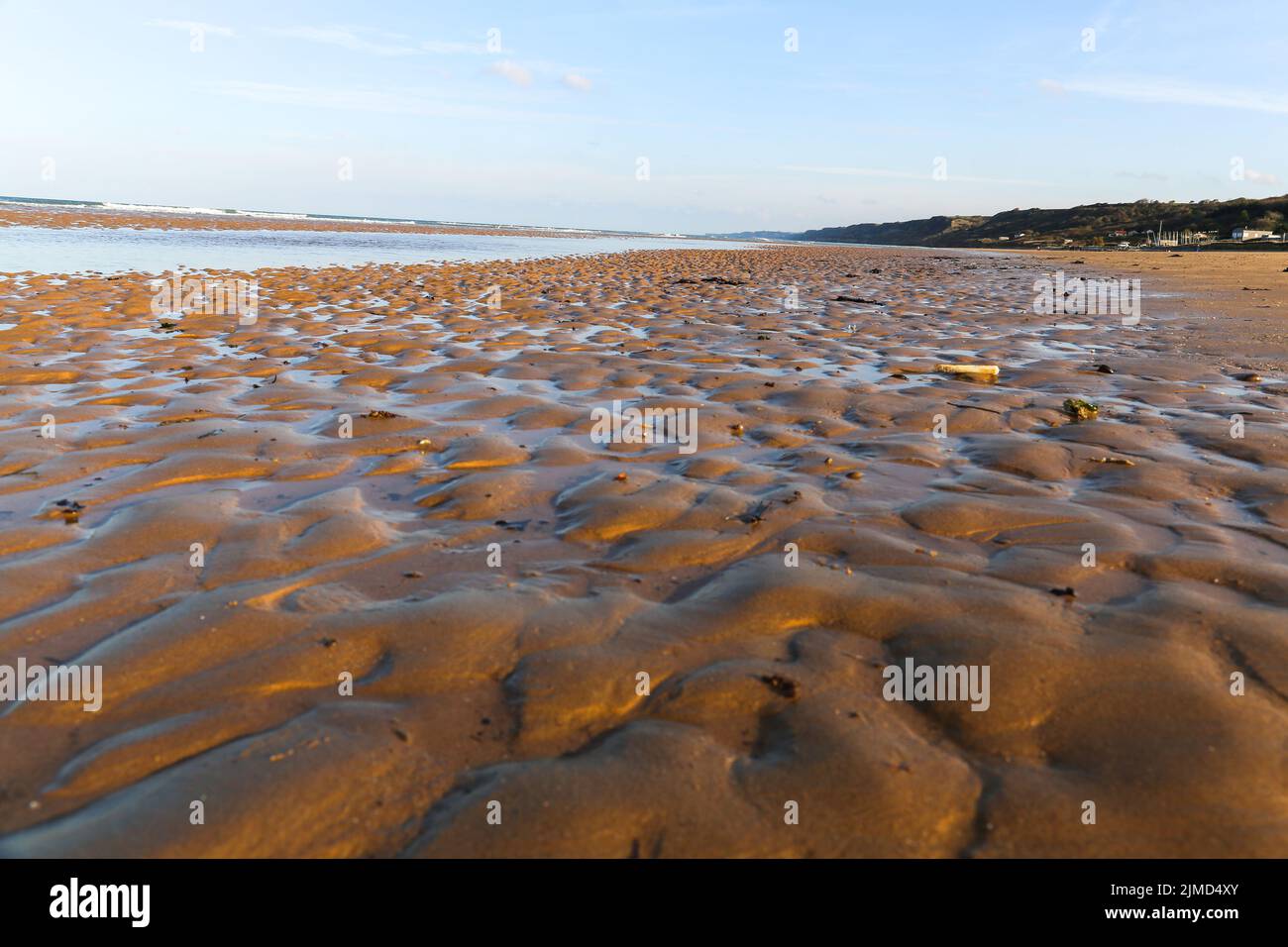 Entre Arromanches ey Asnelle Foto Stock