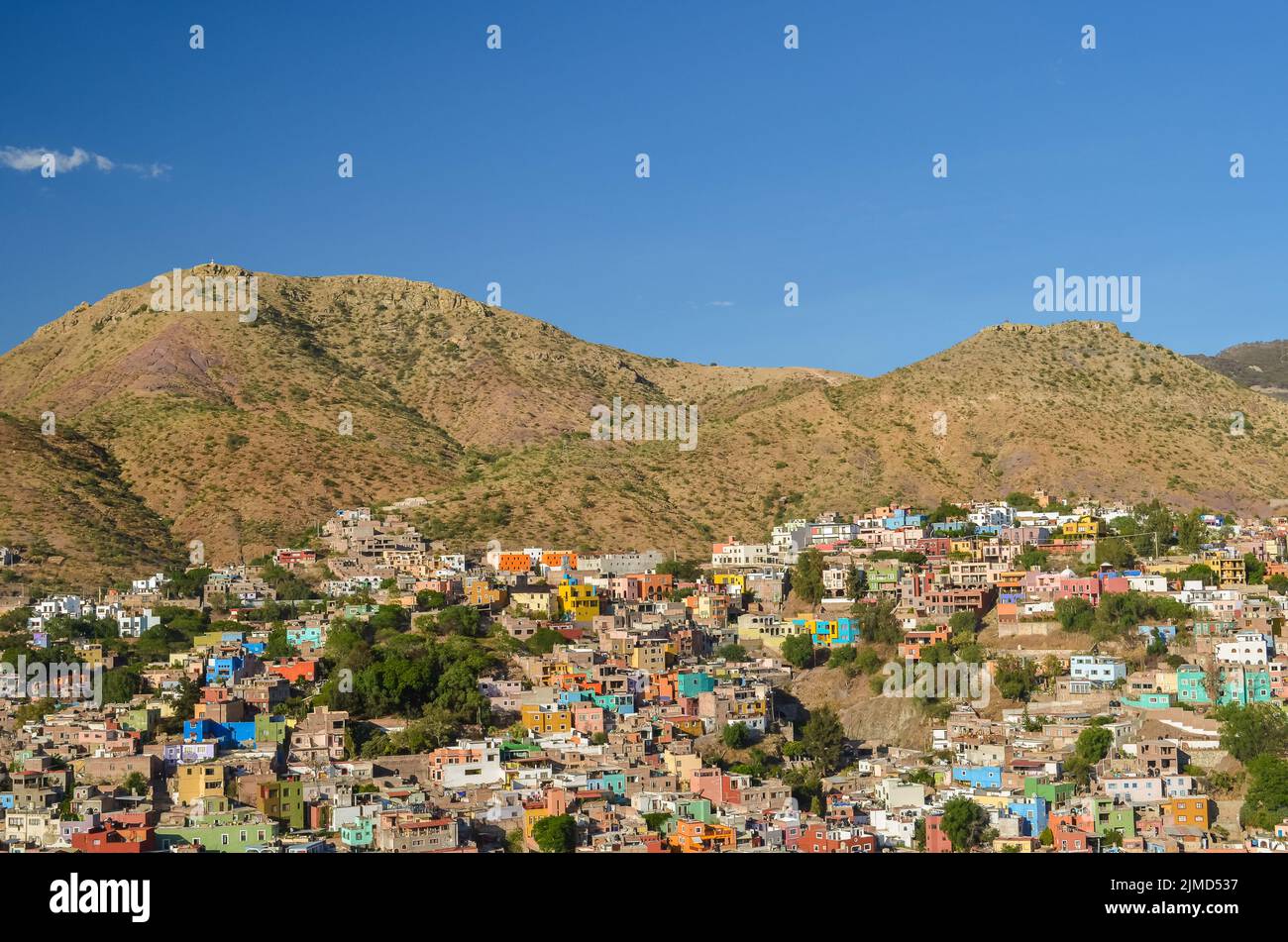 Vista panoramica della città di Guanajuato, Messico. Foto Stock