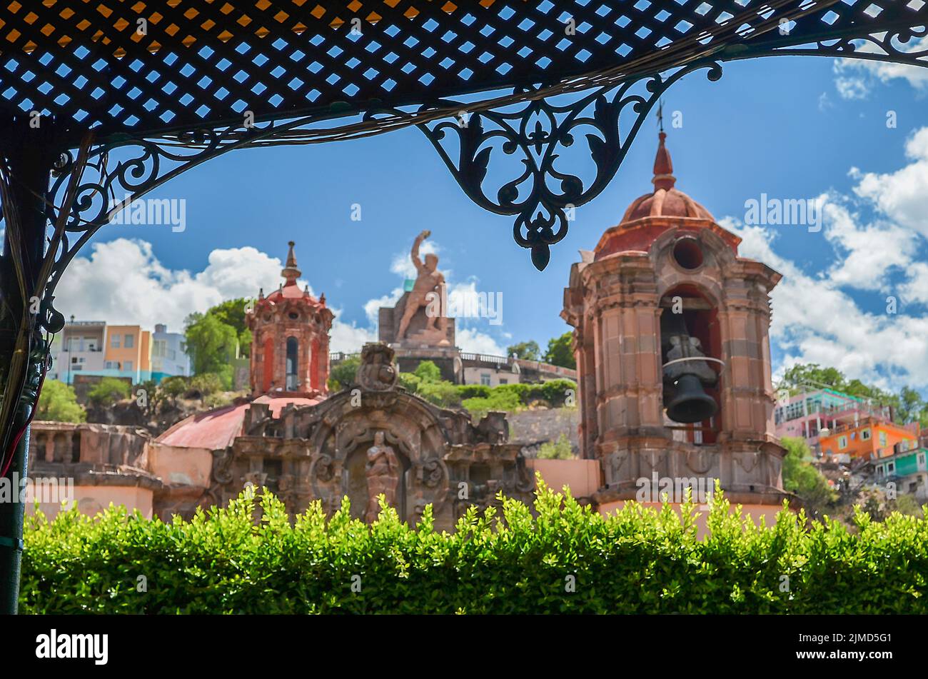 Guanajuato, Messico - 05 giugno 2013: Vista della città di Guanajuato che mostra le attrazioni come El PIP Foto Stock