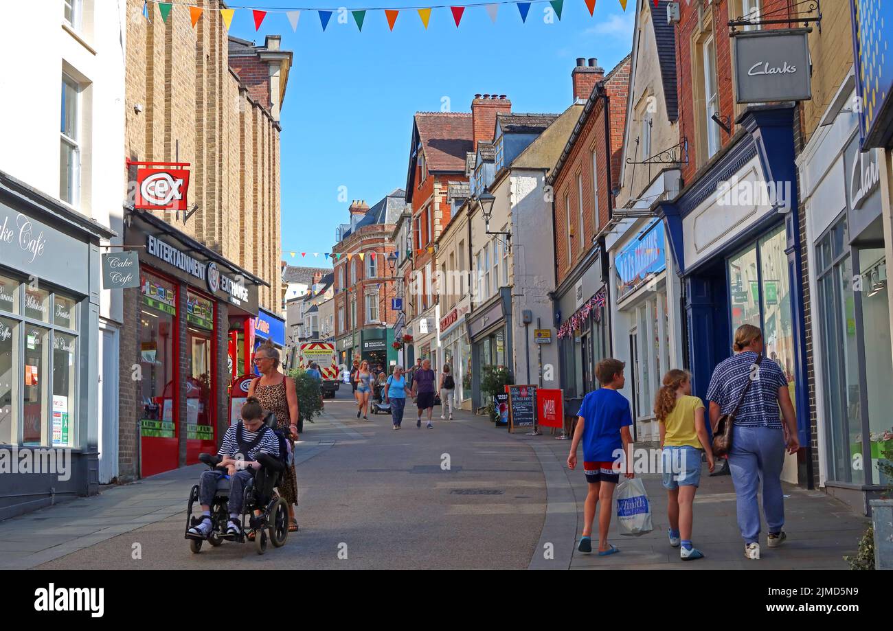 High Street, Stroud, Gloucestershire, Inghilterra, Regno Unito, GL5 1AS Foto Stock