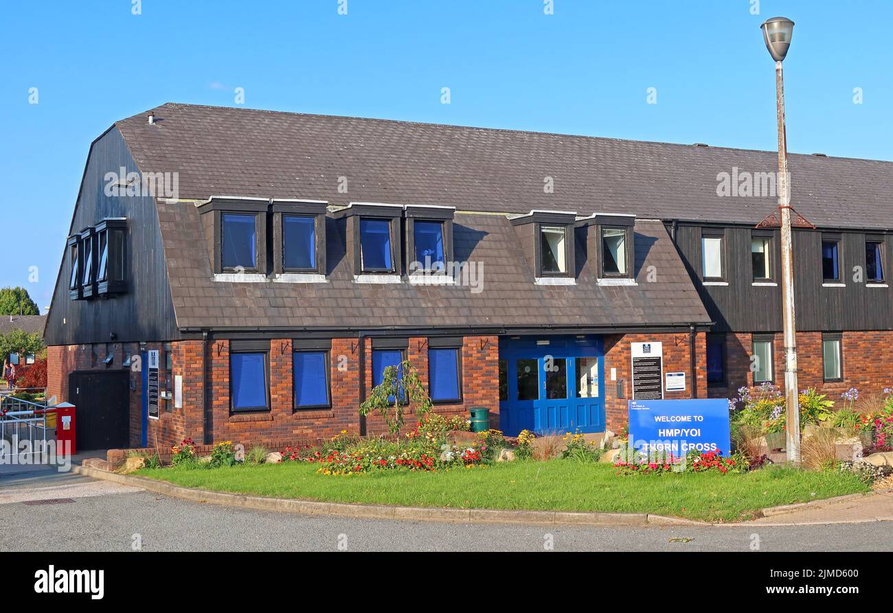 HMP Thorn Cross, prigioni del settore pubblico, Appleton Thorn Village, South Warrington, Cheshire, INGHILTERRA, REGNO UNITO, WA4 4SN Foto Stock