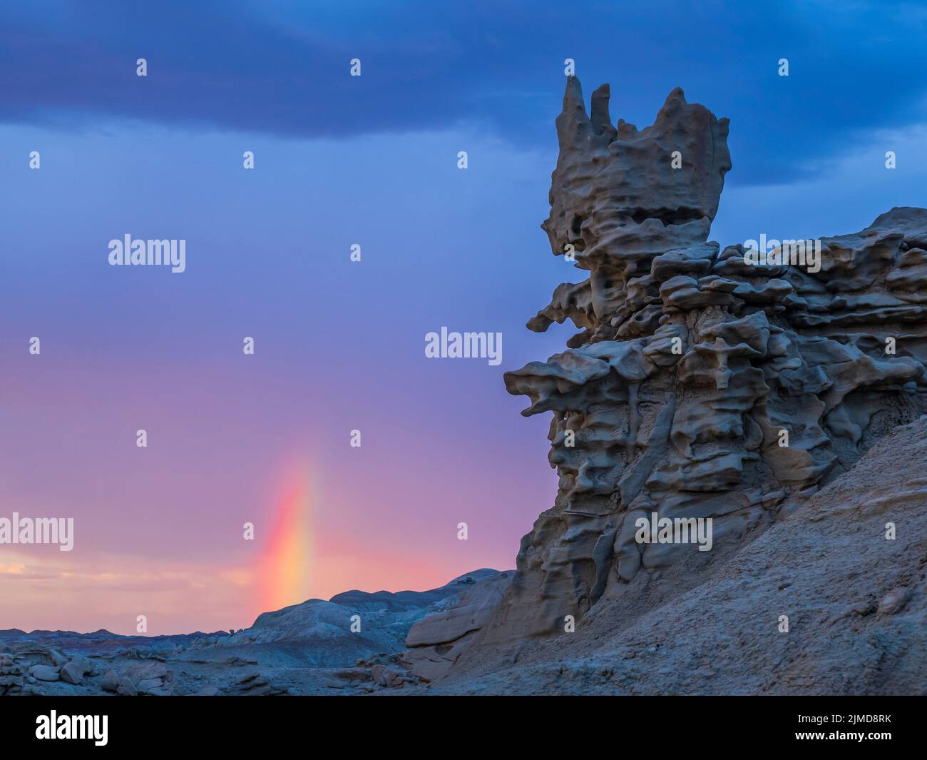 Formazioni rocciose, Fantasy Canyon vicino a Vernal, Utah. Foto Stock