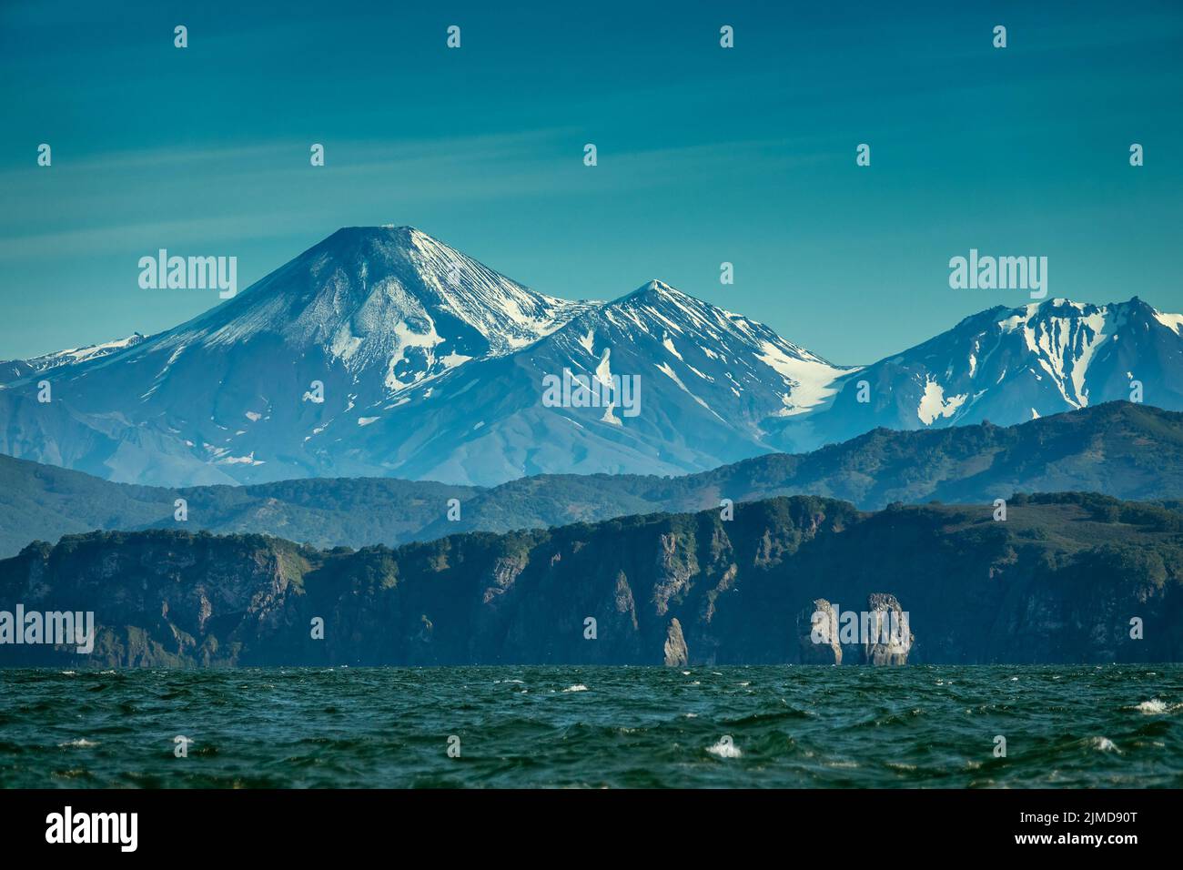 Paesaggio estivo di Kamchatka Foto Stock