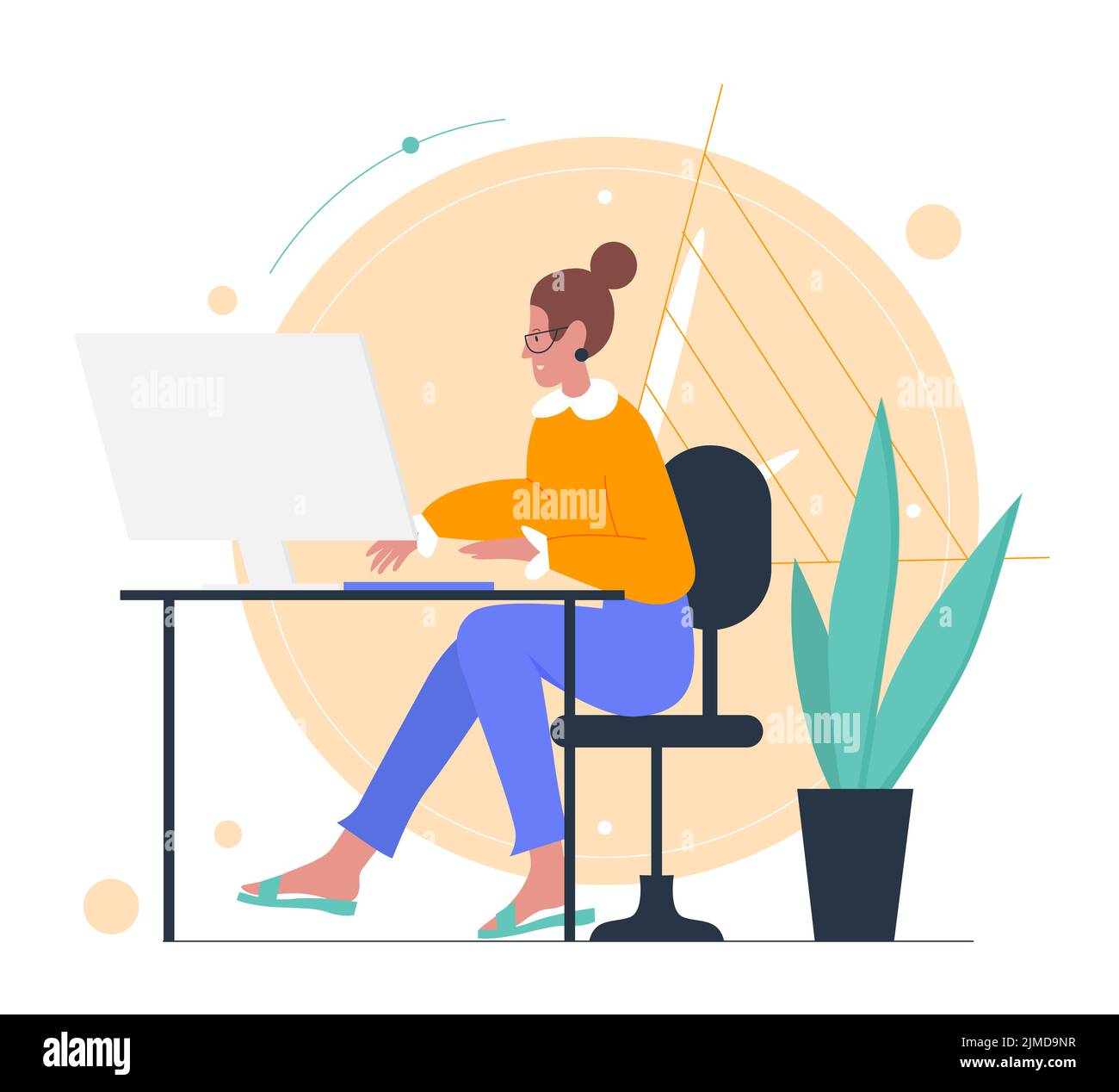 Sistema di gestione del tempo. Monitoraggio del programma di frequenza dei dipendenti, illustrazione vettoriale delle attività quotidiane Illustrazione Vettoriale