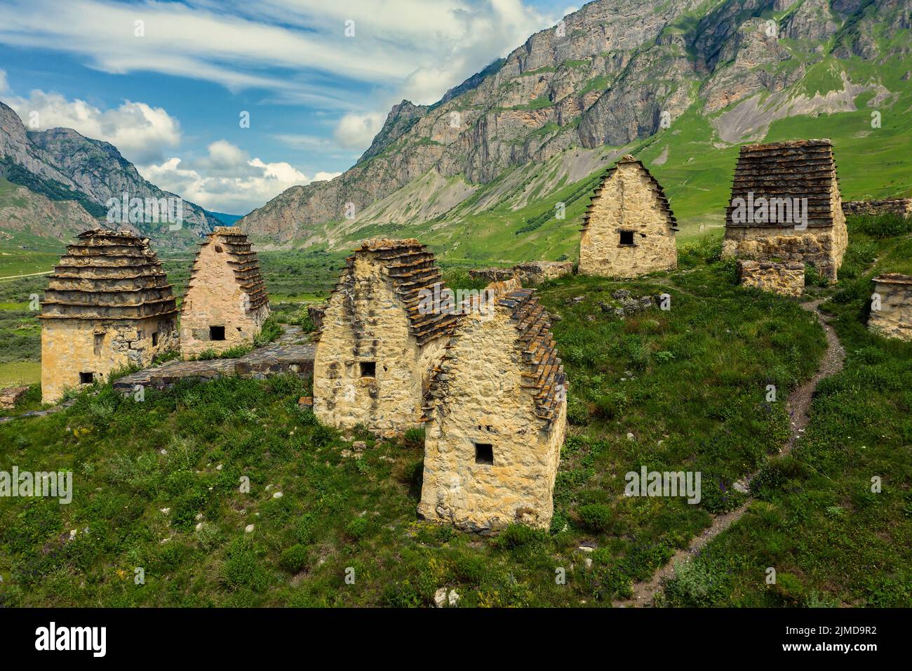 Dead Town Dargavs in Ossezia del Nord Foto Stock