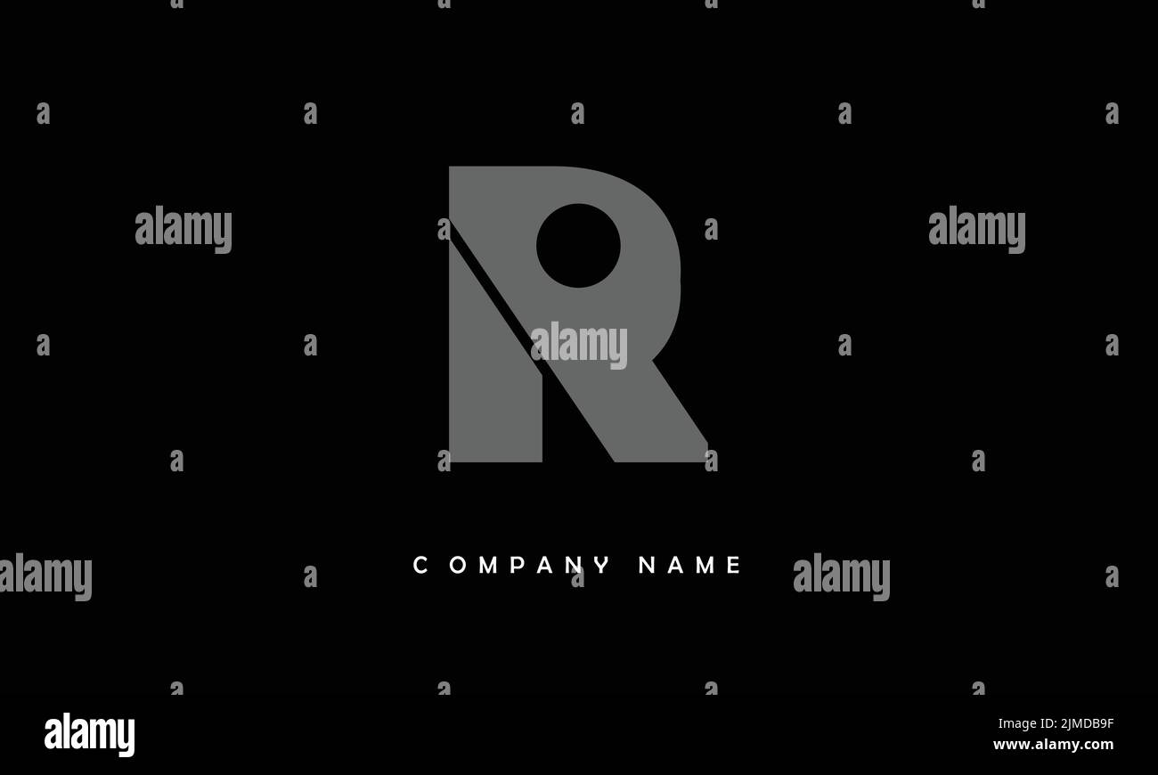R Monogramma del logo della lettera astratta Illustrazione Vettoriale
