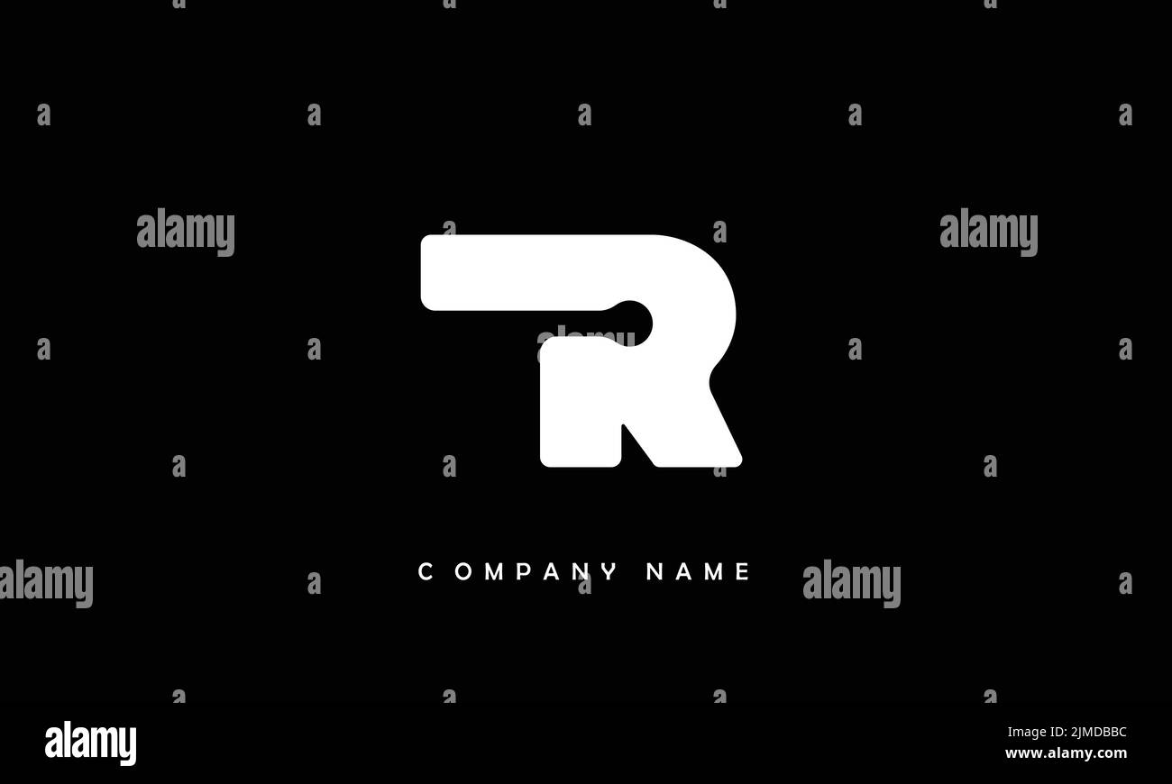 R Monogramma del logo della lettera astratta Illustrazione Vettoriale