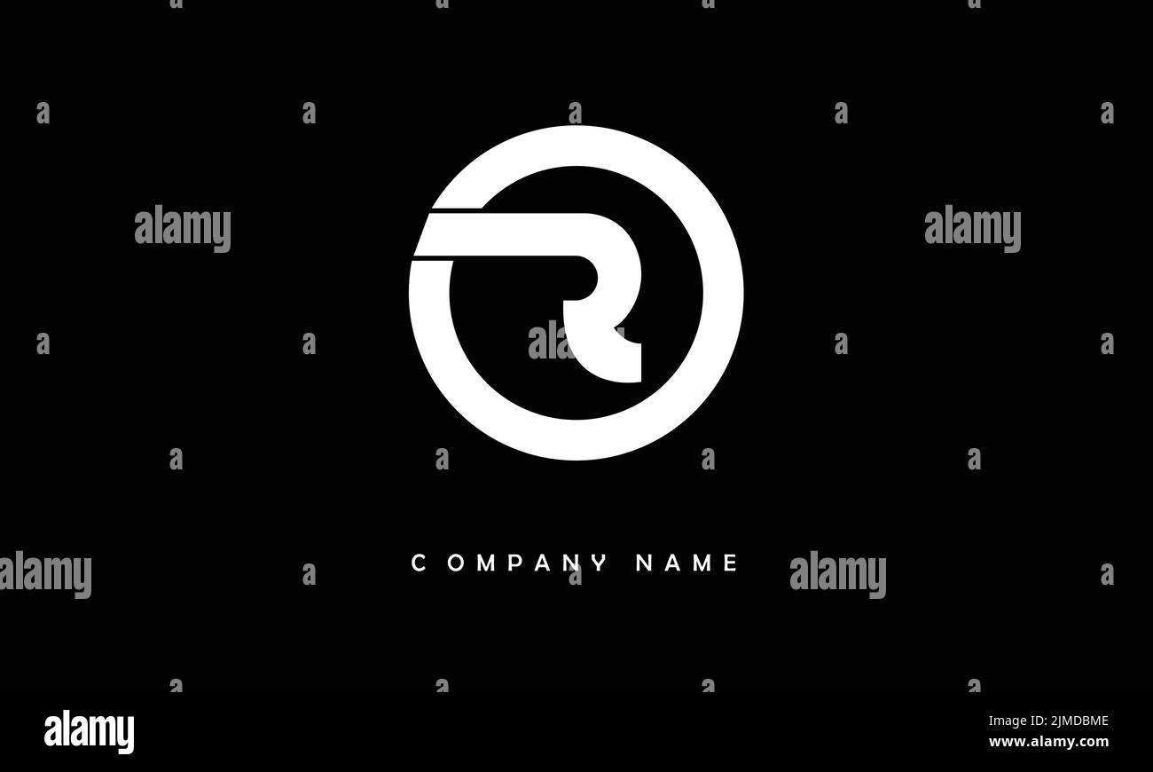 R Monogramma del logo della lettera astratta Illustrazione Vettoriale