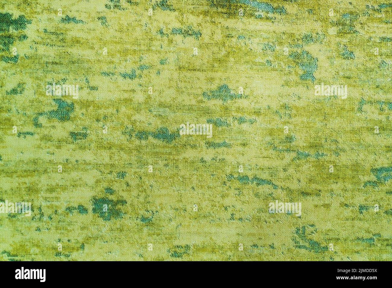 Tessuto di lino verde naturale tessuto sfondo. Vecchio motivo senza giunture Ecru Flax Circle Dot. Filo organico primo piano Foto Stock