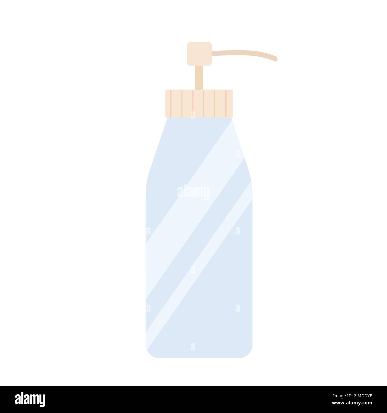 Dispenser di sapone per rifiuti zero. Contenitore in vetro, prodotti da bagno ecologici illustrazione vettoriale Illustrazione Vettoriale
