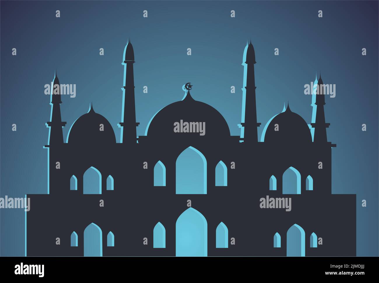 moschea nel mondo Illustrazione Vettoriale