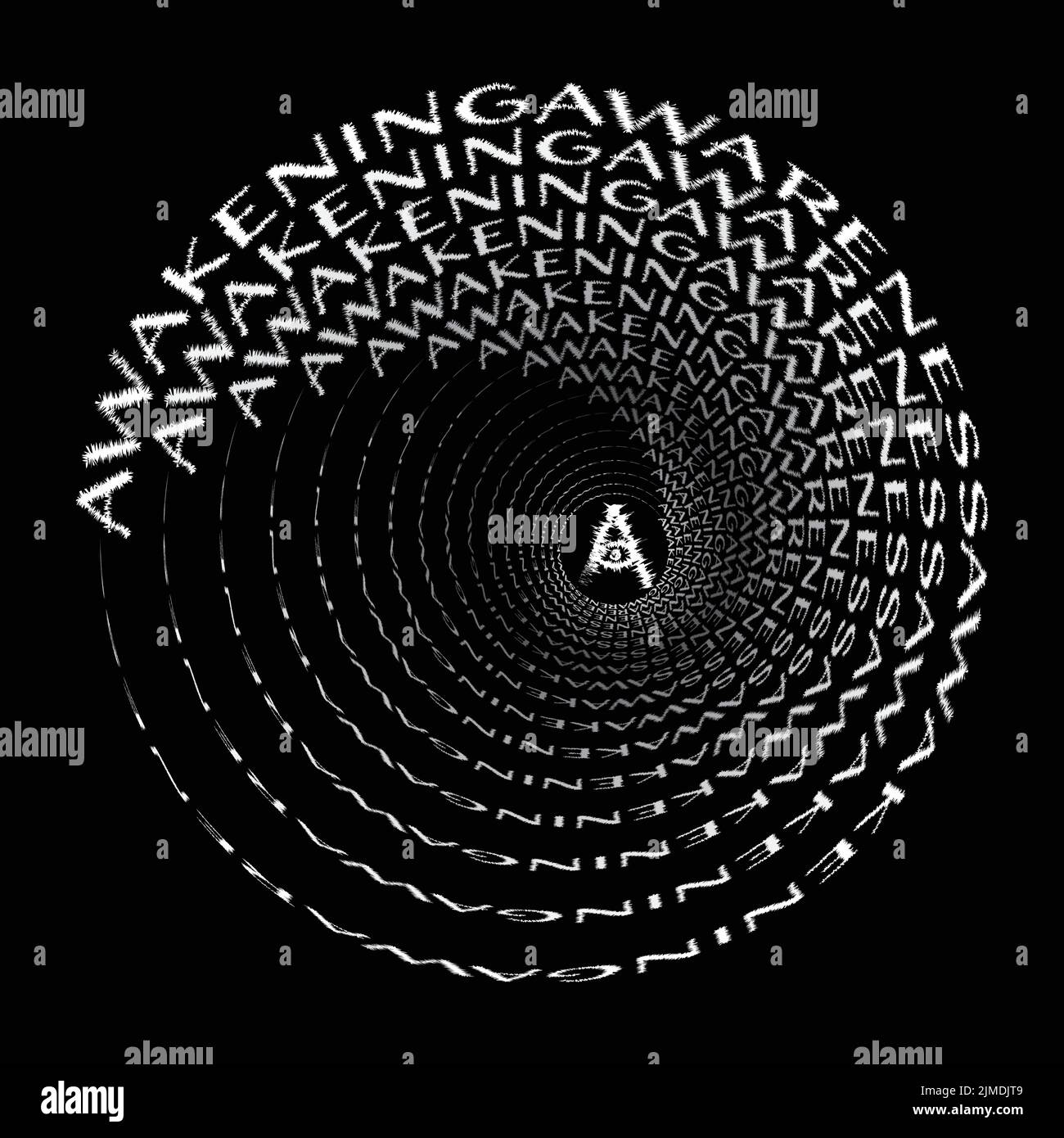 Un vettore di awakening Awareness Spiral con 3rd Illustrazione Vettoriale