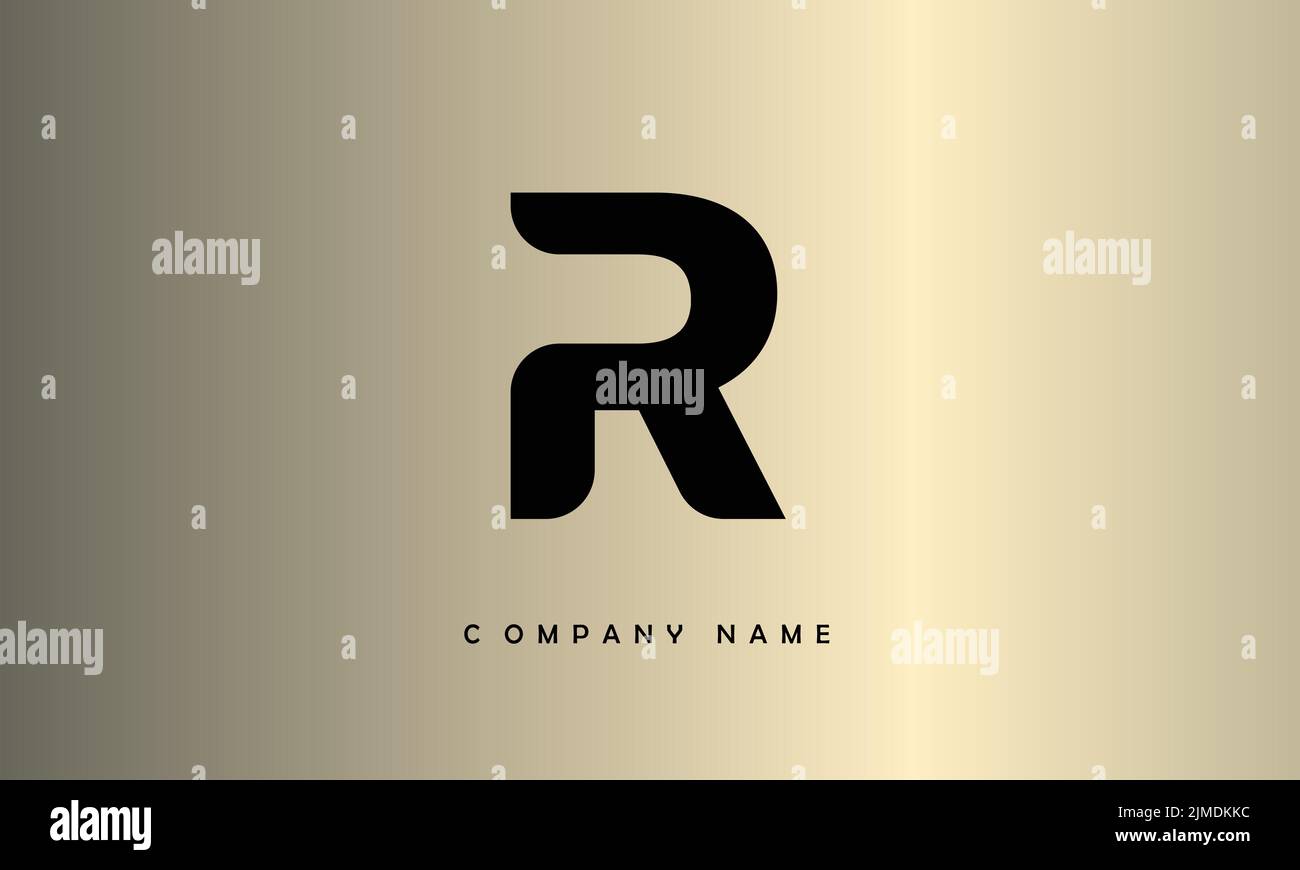 R Monogramma del logo della lettera astratta Illustrazione Vettoriale