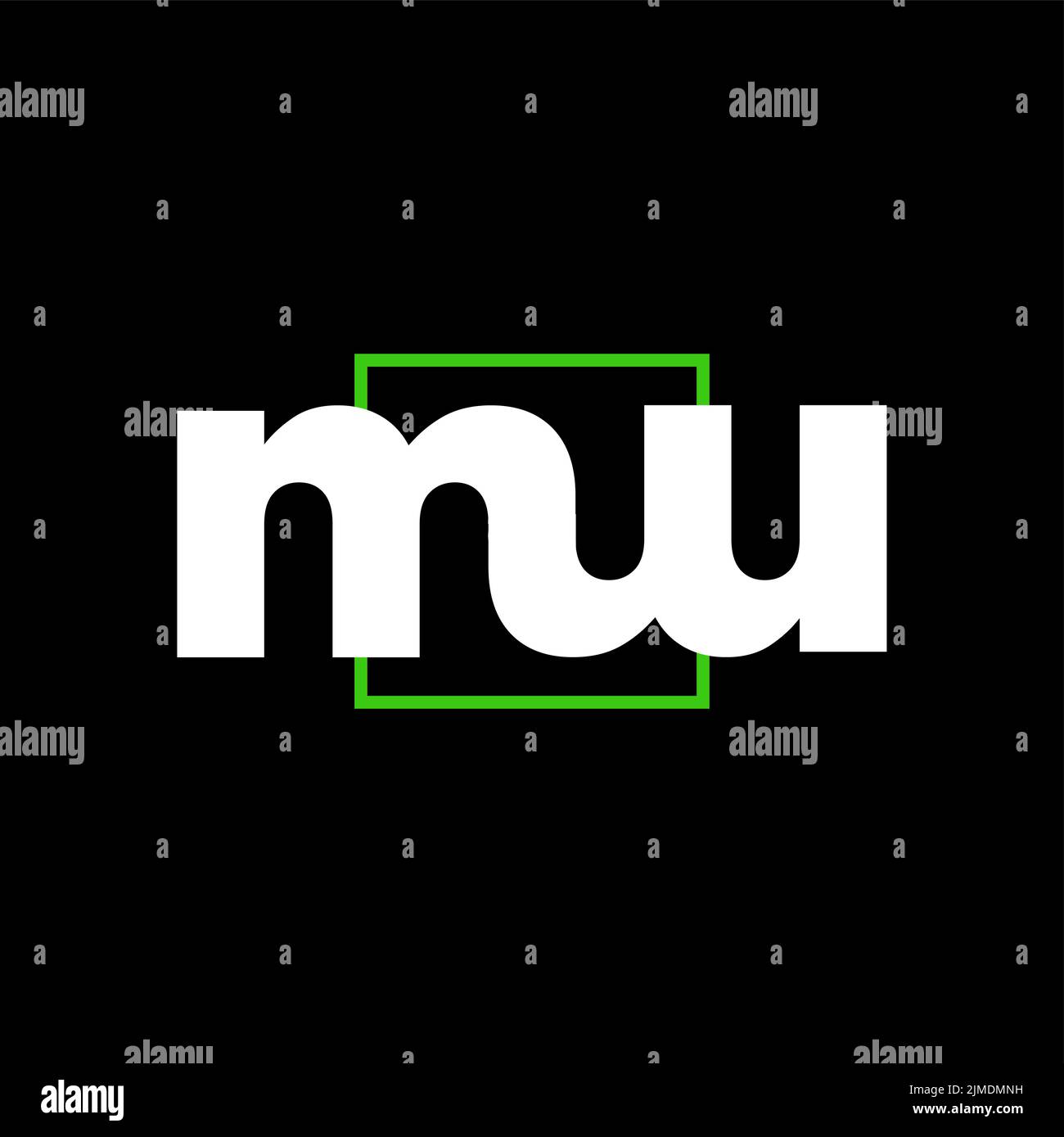 Una società MW nome lettere iniziali monogramma Illustrazione Vettoriale