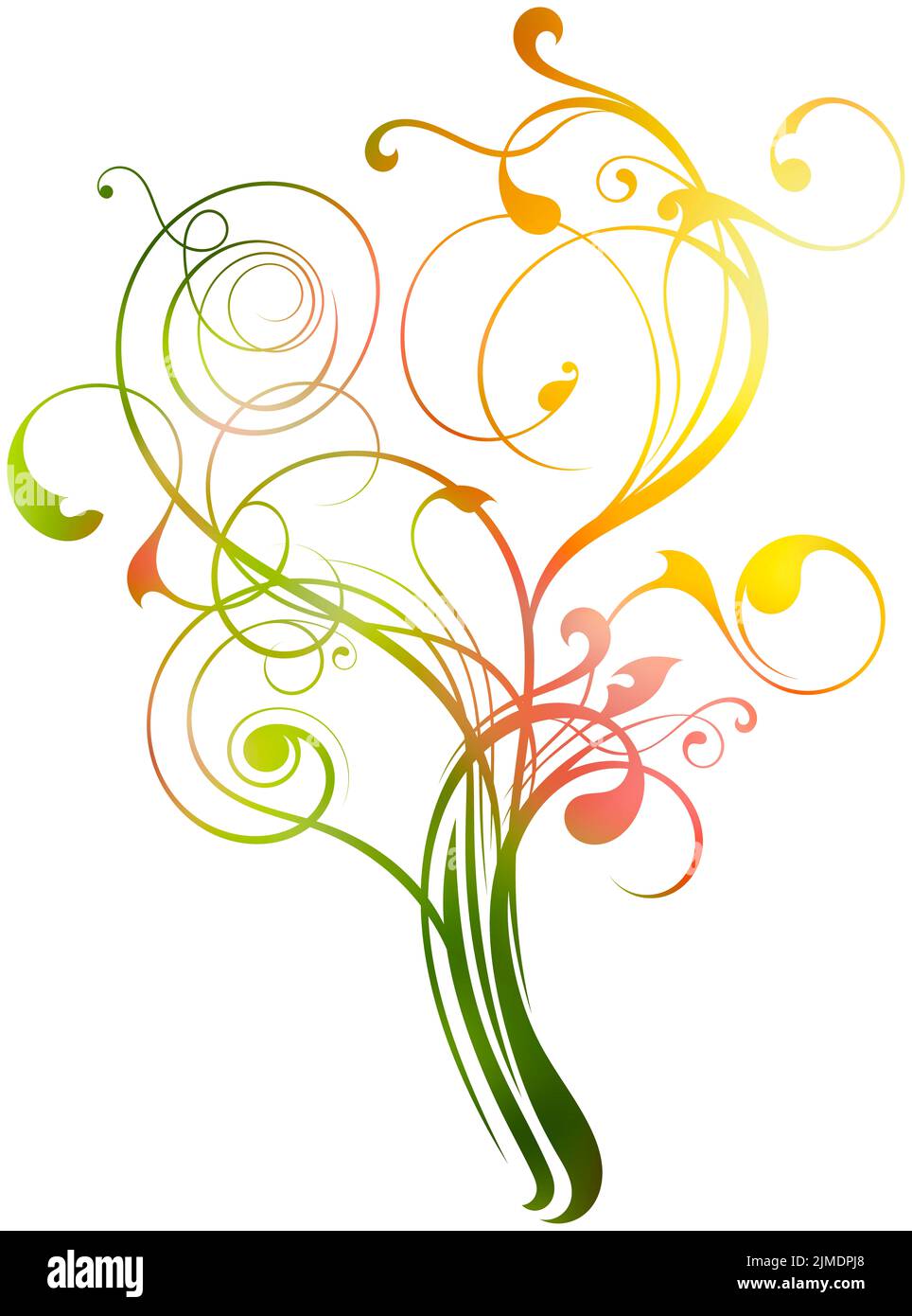 Astratto floreale forme sfondo colori di movimento Foto Stock