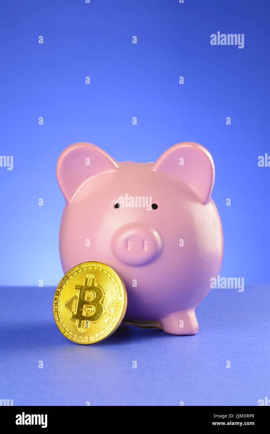 Conto in contanti Bitcoin Foto Stock