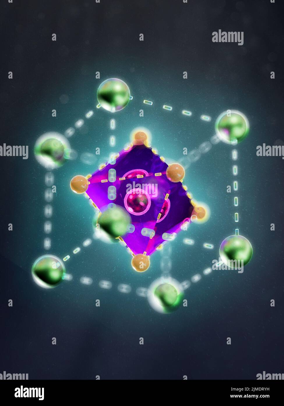 Cella di perovskite, illustrazione Foto Stock