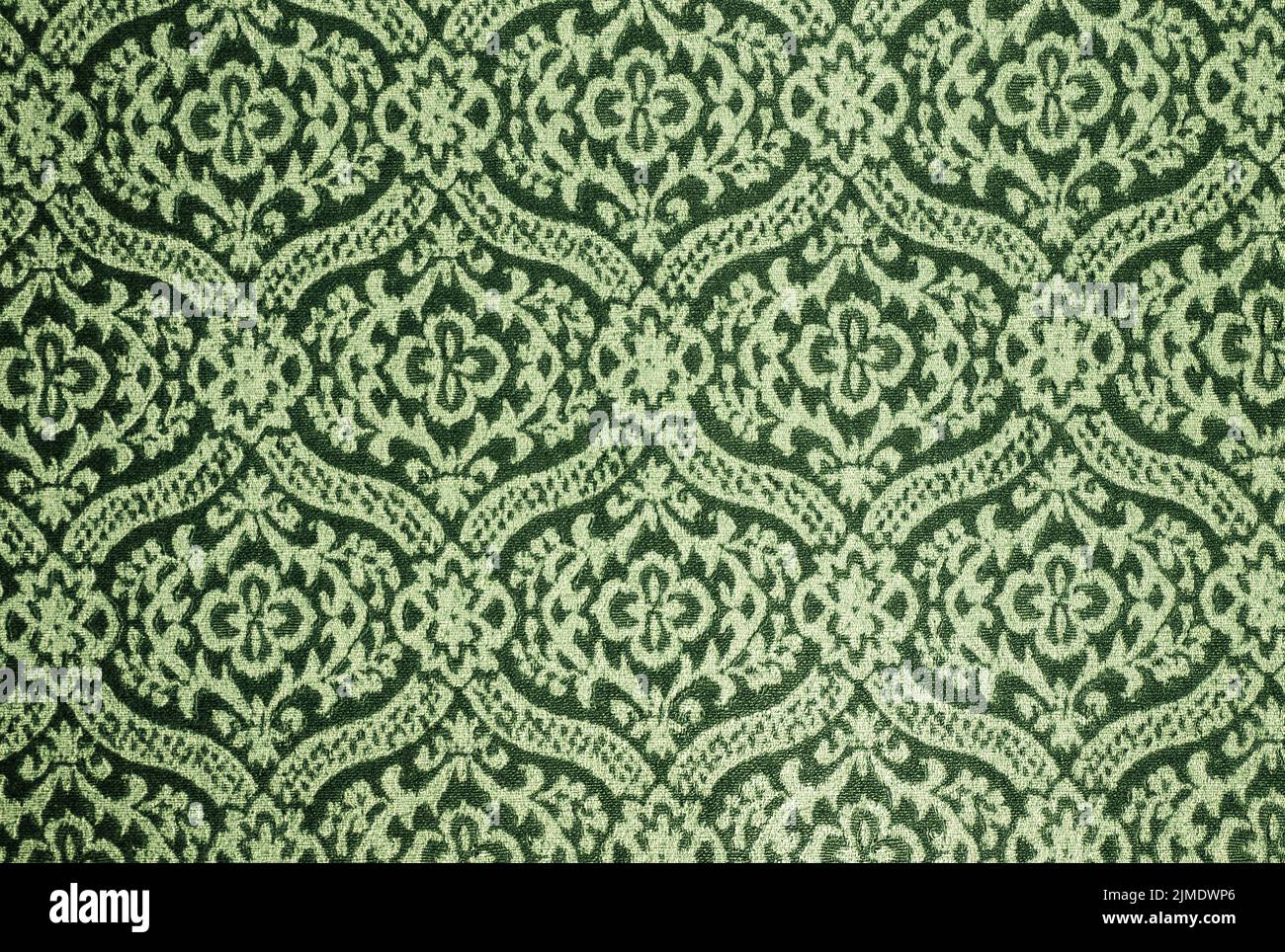 Glomy Green elegante carta da parati vintage texture con motivi Foto Stock