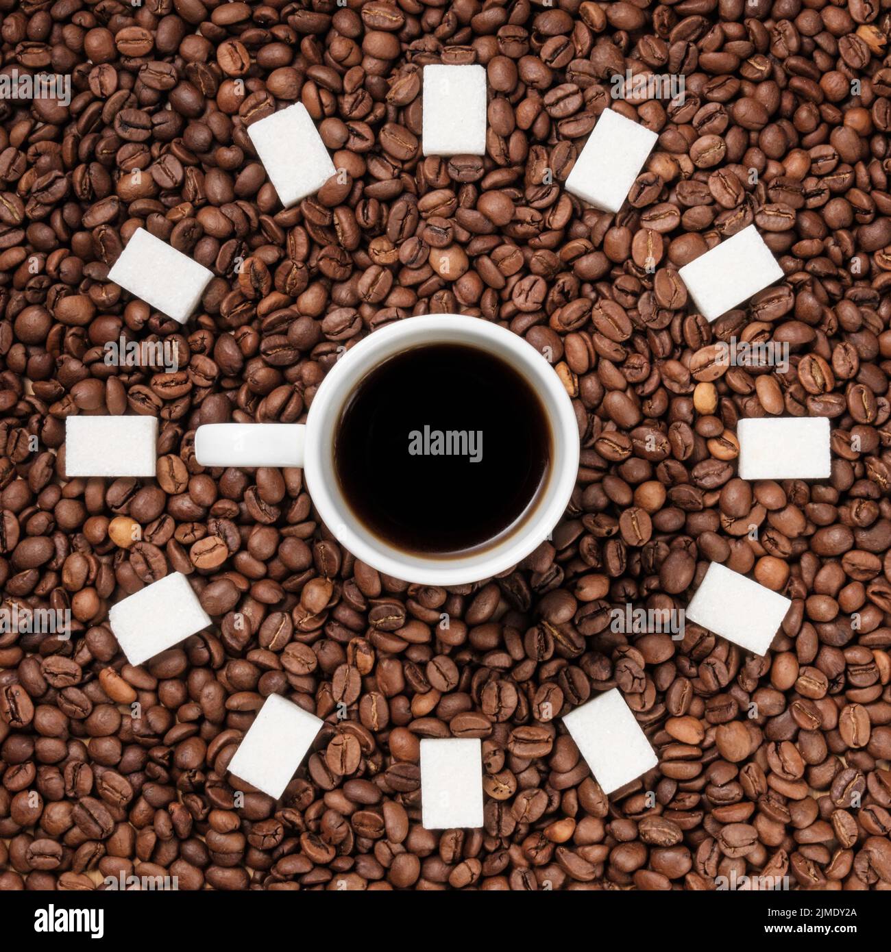L'orologio per il caffè mostra le nove Foto Stock