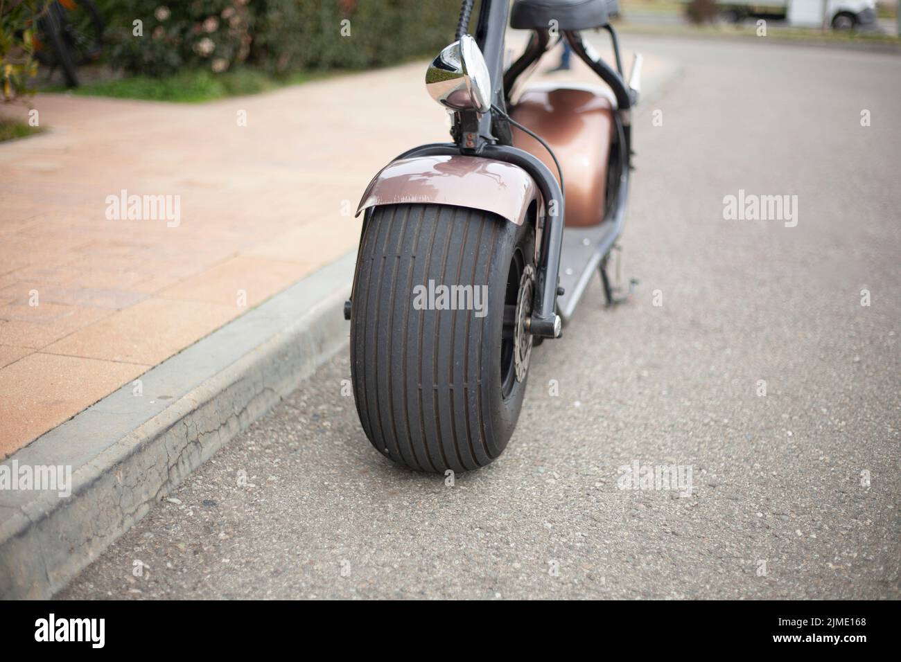 Bici elettrica a ruote larghe Foto Stock
