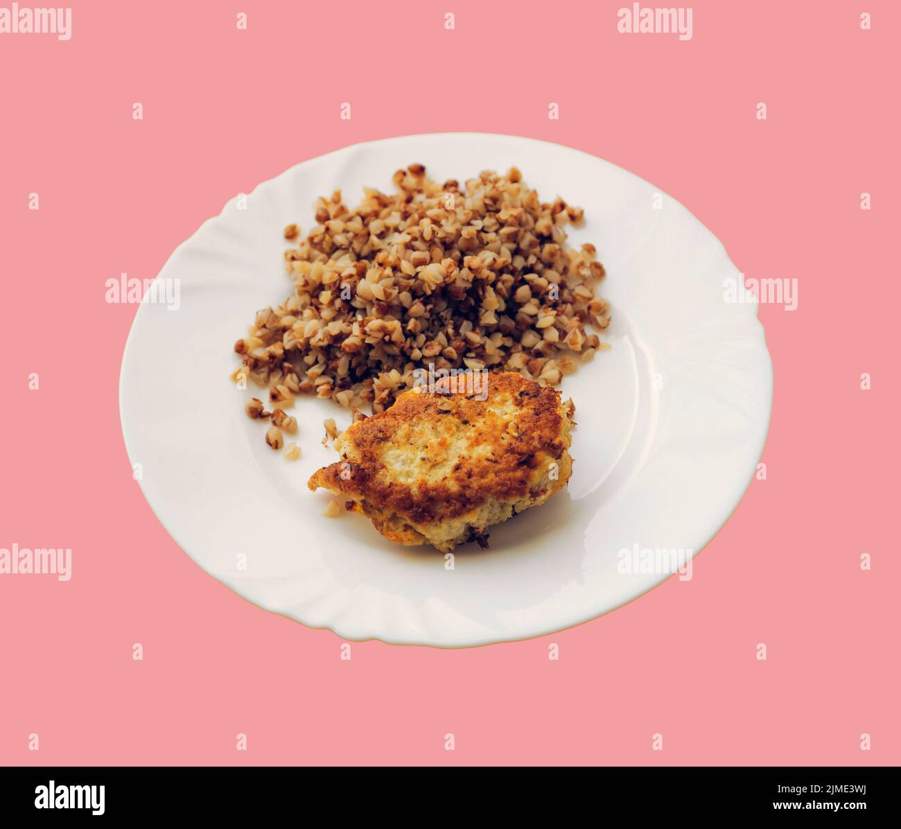 Economia food. Rissole e semole di grano saraceno Foto Stock