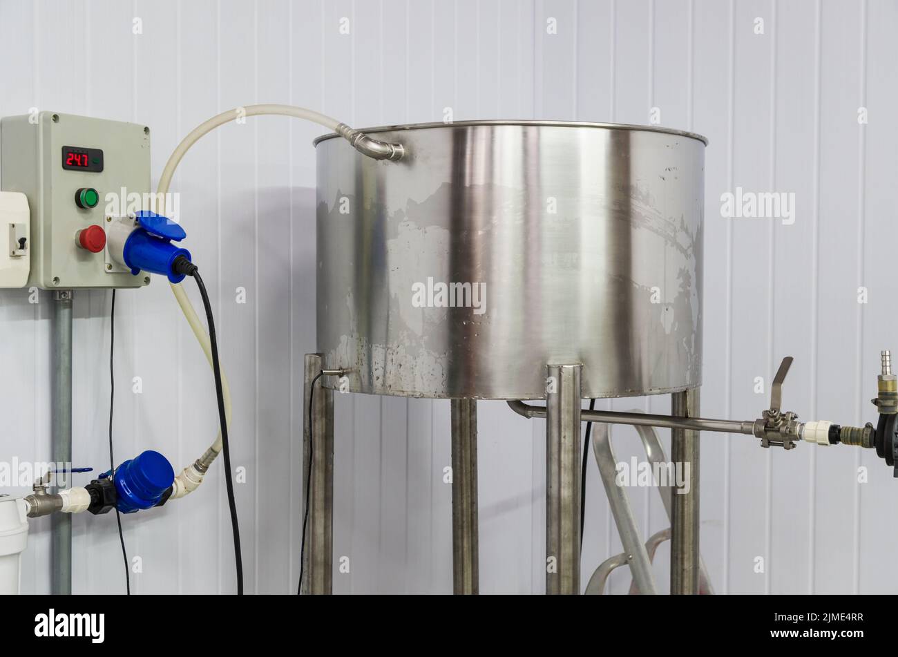 Attrezzature artigianali per la produzione di birra, attrezzature per la produzione di birra a casa, Foto Stock