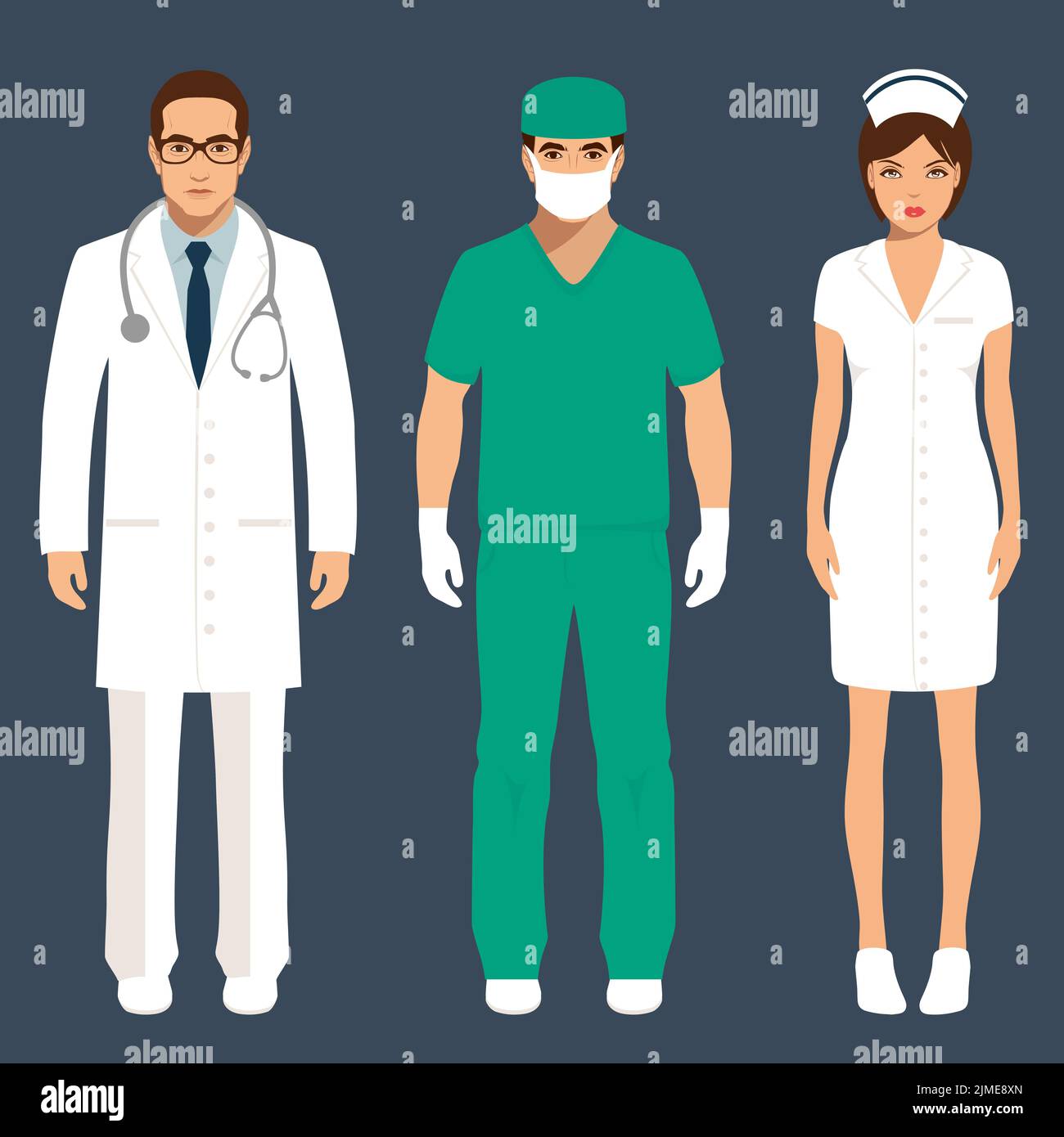 Medico e personale infermieristico Foto Stock