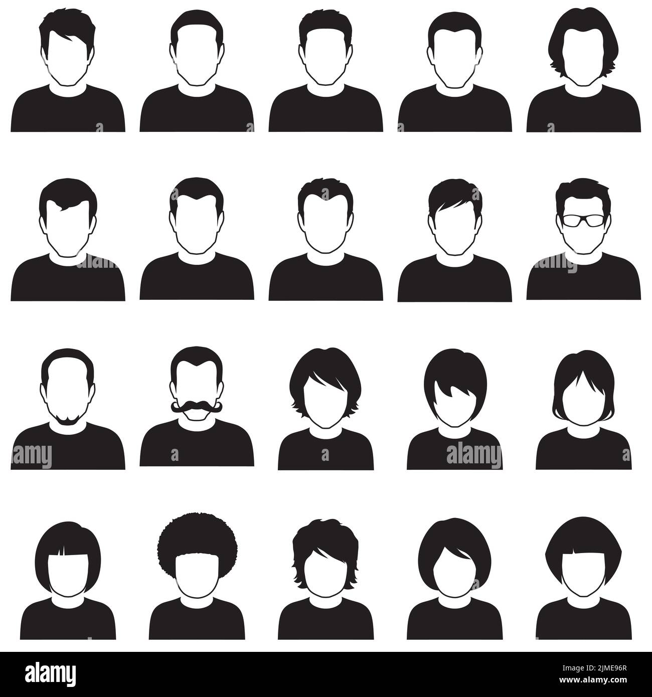 Avatar, icona persone vettoriali Foto Stock