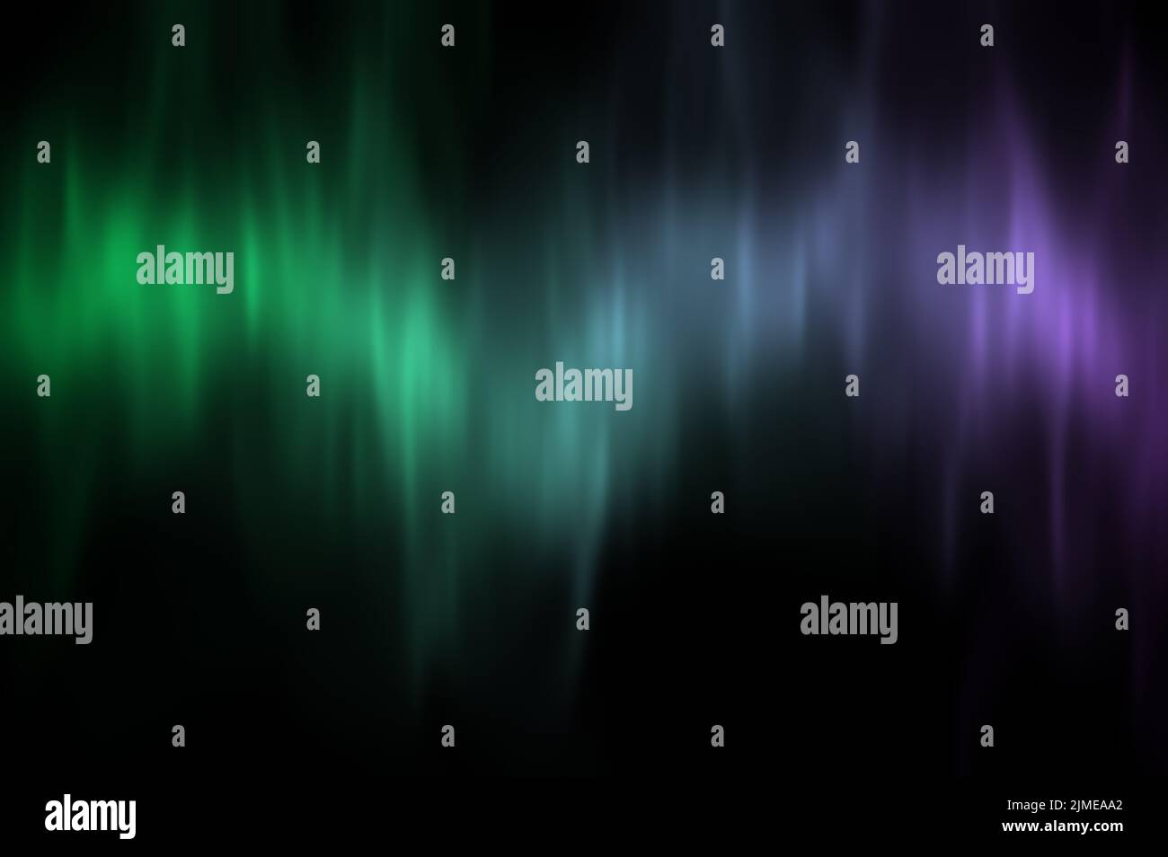 Aurora boreale. Effetto luce aurora boreale su sfondo nero. Aurora boreale da sovrapporre a un'immagine o a una foto. Paesaggio invernale notturno con aurora Foto Stock