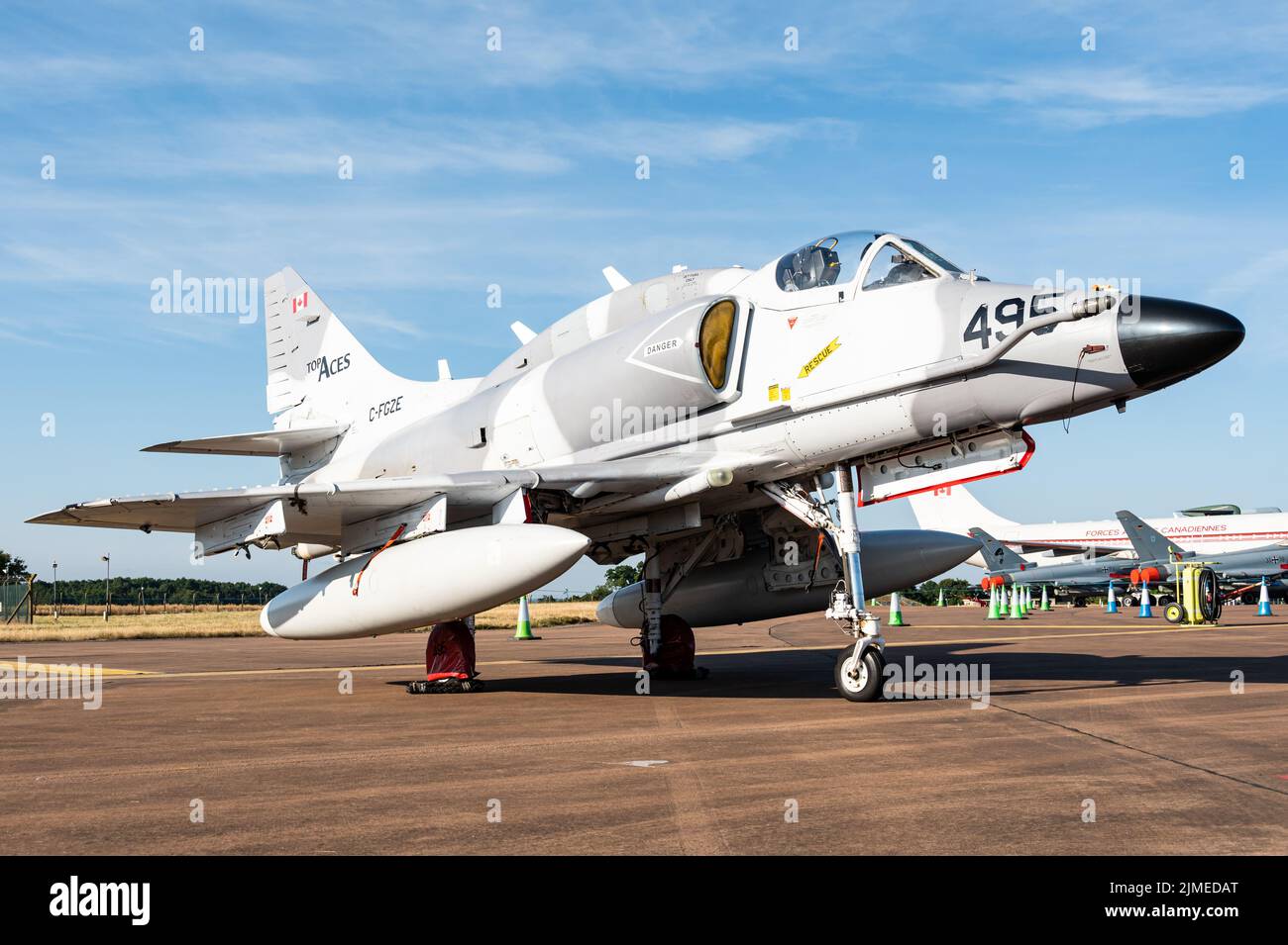 Il Douglas A-4 Skyhawk attacco leggero aereo del Canadian Defense Contractor Top Aces. Foto Stock