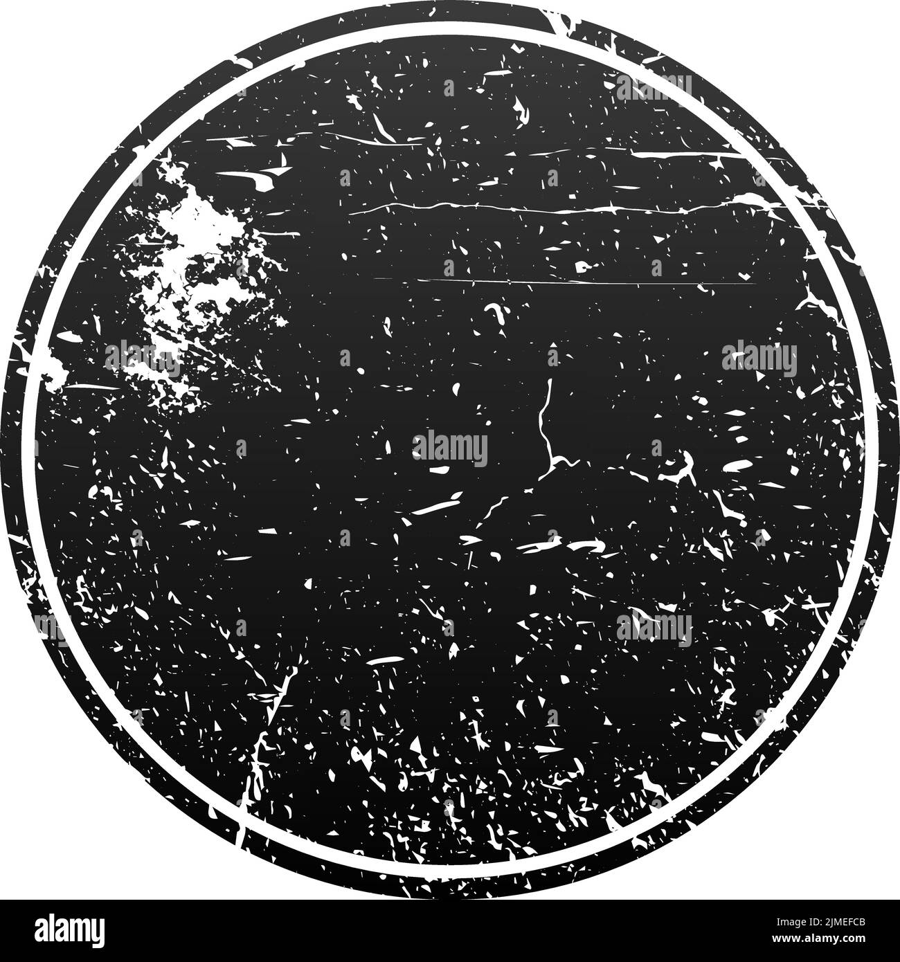 modello di timbro in gomma nera grungy circolare vuoto con spazio di copia, illustrazione vettoriale Illustrazione Vettoriale