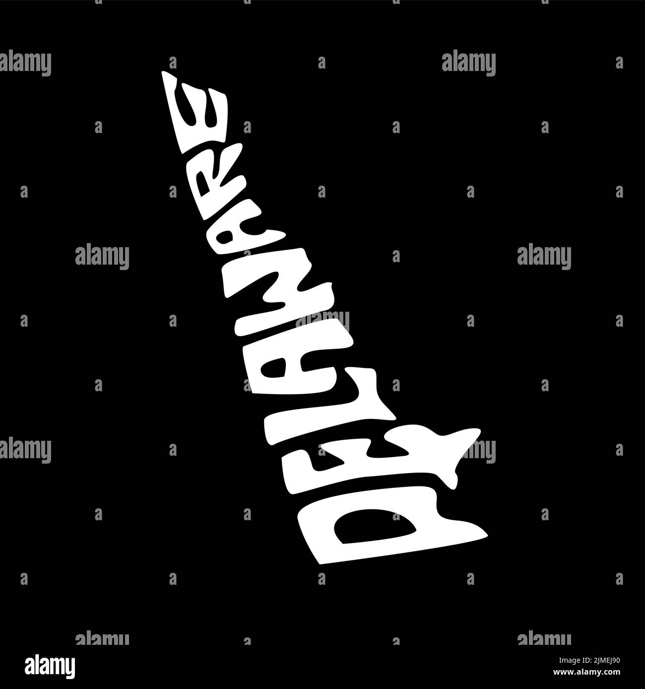 Illustrazione vettoriale della tipografia della mappa di stato Delaware Illustrazione Vettoriale