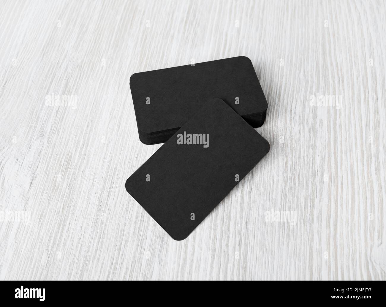 Nero schede aziendali Foto Stock