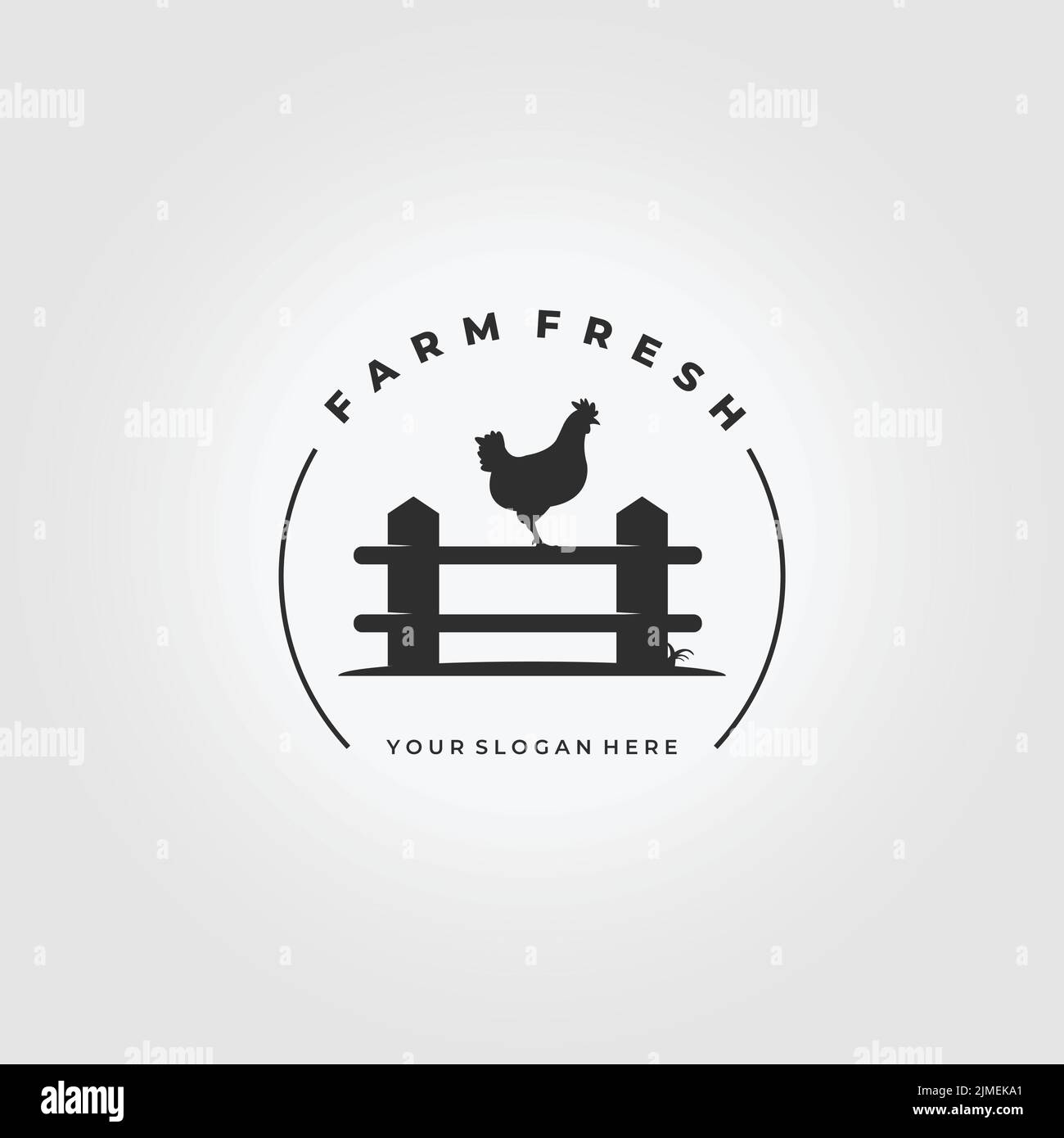 Un'illustrazione vettoriale del logo 'Farm Fresh' Illustrazione Vettoriale