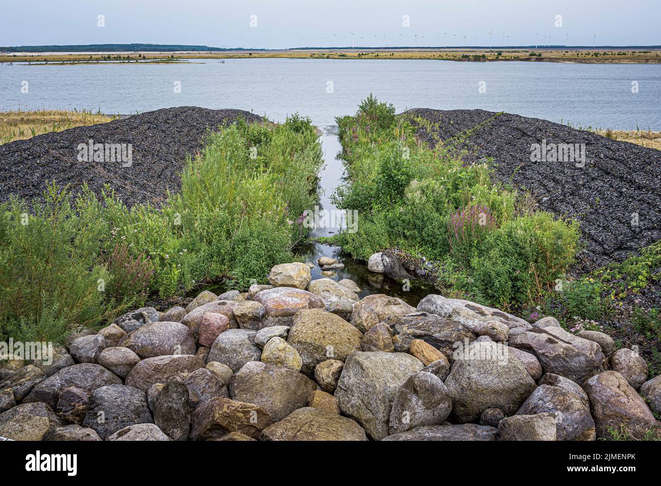Canale di ingresso al futuro Mar Baltico Cottbus Foto Stock