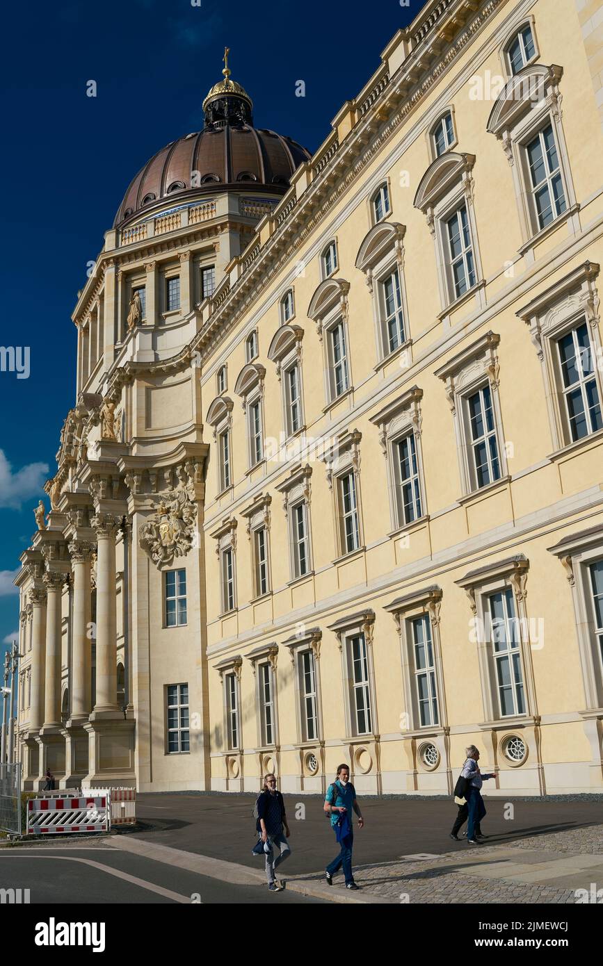 Ricostruito palazzo della città con il nuovo nome Humboldt Forum nel centro di Berlino Foto Stock