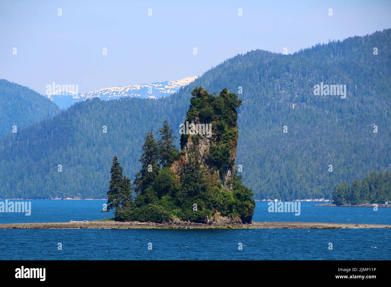 New Eddystone Rock Misty Fjords National Monument Park Foto Stock