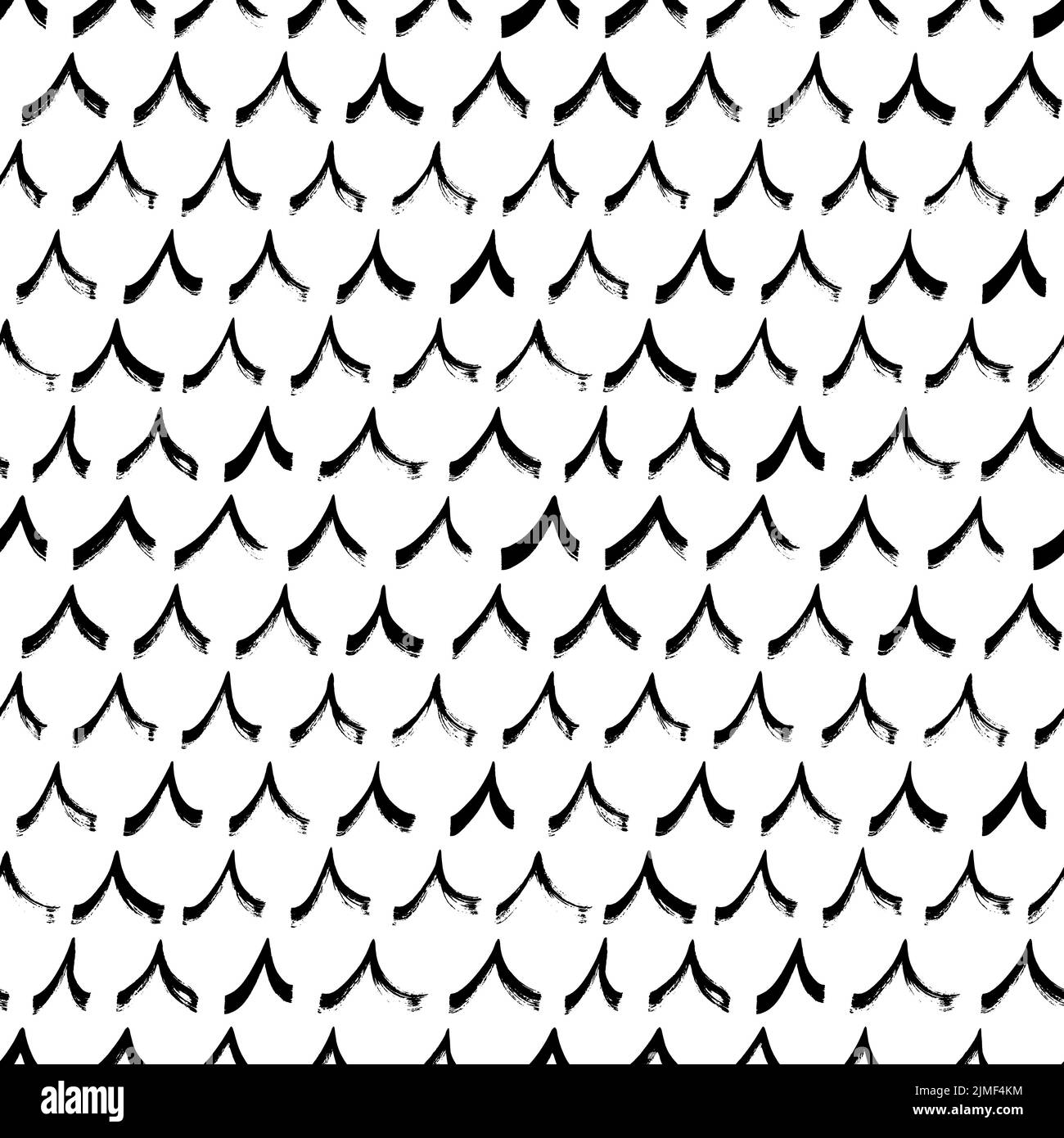 Ripetizione senza giunture del segno di spunta vettoriale disegnato a mano. Illustrazione Vettoriale