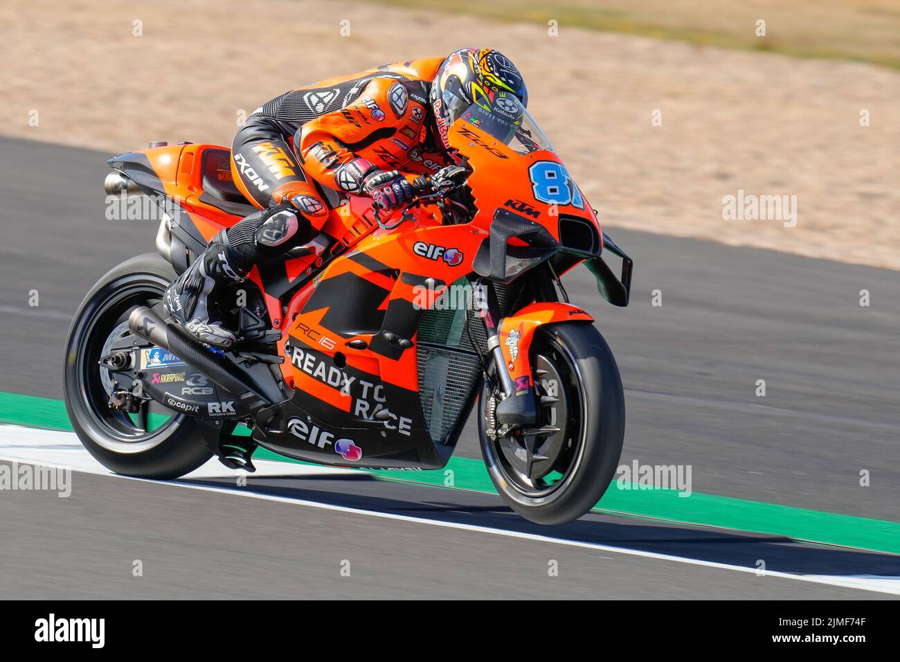 Towcester, Regno Unito. 06th ago 2022. Remy GARDNER (Australia) del Tech3 KTM Factory Racing Team durante la 3 sessione di prove libere 2022 del Monster Energy Grand Prix MotoGP al circuito di Silverstone, Towcester, Inghilterra, il 6th agosto 2022. Foto di David Horn. Credit: Prime Media Images/Alamy Live News Foto Stock